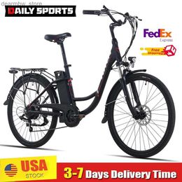 Bikes US stock EctricBike 350W 36V 10.4Ah EctricCruiser Bike Shimano 7-speed City Commuter Ebike Adult EctricBike L48