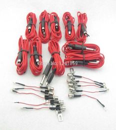 Whole5 Sets Red RCA Jack Conversion Tattoo Power Clip Cord For Tattoo Power Kit Set Supply TCC053969698