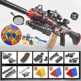 Toy Gun Electric Manual M416 2 Modes Rifle Soft Bullet Foam Dart Shell Ejection Gun Toy Launcher For Adults Boys CS Fighting Prop Gifts