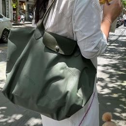 2024 Foldable Dumplings Bags Classics Tote Bag Embroidered Horse Shoulder Bags Woman Fashion Nylon Handbag Commuter Shopping Bags 10a