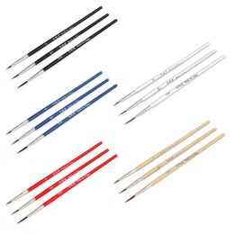 3pcs/set 0 00 000 Hook Line Pen Professional Fine Tip Drawing Brushes for Acrylic Watercolor Oil Painting J60A