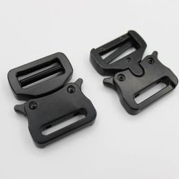 1Pcs Tactical Belt Buckle Black Metal Quick Side Release Clip Buckles For Webbing Belt Luggage Bag Strap Adjuster Accessories