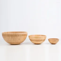 Bowls Bamboo Bowl Salad Fruit Tableware Dinnerware Children Dinner Service Natural Healthy Heat Resistant