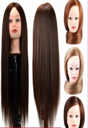 Synthtic hair Practice Hairdressing Training Head model Mannequin1009234