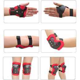 7Pcs Kids Skating Protective Gear Set Children Knee Wrist Guard Elbow Pads Bicycle Skateboard Ice Skating Roller Protector Guard