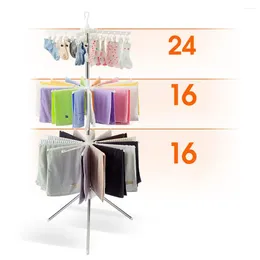 Hangers 3 Tiers Collapsible Clothes Drying Rack Portable Racks Indoor Foldable Standing Laundry For Tripod Stand