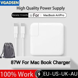 Supplies 87W Laptop USB C Power Adapter For Apple Macbook Pro A1707 A1990 13 14 15 16 inch Macbook Air M1 M2 Chip PD Fast Smart Charger