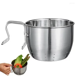 Hooks Sink Strainer Basket Stainless Steel Filter With Handle Multipurpose Fruits And Vegetables Drainer Rack Food Waste Catcher