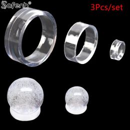 3Pcs Acrylic Clear Display Stand Sphere Holder Crystal Ball Quartz Glass Gems Base Pedestal Support Decor Transparent Pedestal