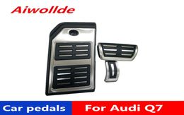 Auto Accessories Aluminium car pedals For Audi Q7 SQ7 Q8 2016 2019 Accelerator Pedal Brake Pedal Footrest Pedal2963914