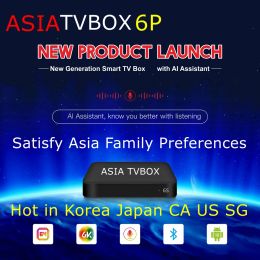 Box 2022 Best ASIA TV BOX 6P Voice Control 4GB 64GB hot in Korea Japan USA Canada french SG EU pk EVPAD 6P TV BOX Unblocktech UBOX9