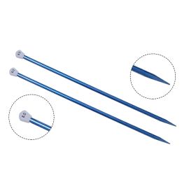 2Pcs/Set 35cm Single Pointed Knitting Needles Pins Straight Aluminium DIY Weaving Tool Long Sweater Scarf Needle 2.0-12mm