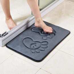 Bath Mats Bathroom And Rugs Entrance Door Mat Small Size Rectangle Non Slip Foot Printed Home Carpet Kitchen 40x59cm