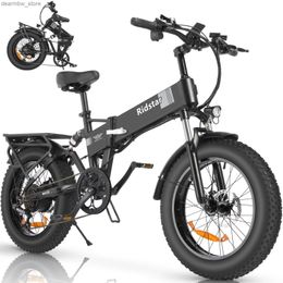 Bikes H20 Ectric Bicyc 48V 1000W Fat Tire Ectric Bicycle 20 inch Folding Outdoor Best Mountain Bike Snowy Ebike Waterproof 15AH L48