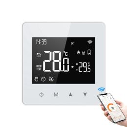 Tuya Zigbee Thermostat Smart Home Battery Powered Temperature Controller For Gas Boiler Works With Voice Assistant, Durable