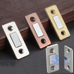 Strong Magnetic Cabinet Catches Set Metal Door Stops Hidden Closer with Screw Sticker Furniture Fittings Door Closer Magnetic