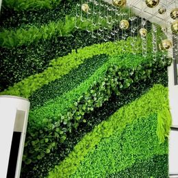 Decorative Flowers Artificial Lawn 25 25cm Ground Micro Landscape Plastic Fake Green Plant Wedding Home Garden Decoration Wall Background