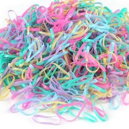 1000PCS Random Mixed Child Baby Hair Holders Rubber Bands Elastics Girl's Tie Gum Hair Accessories about 500PCS