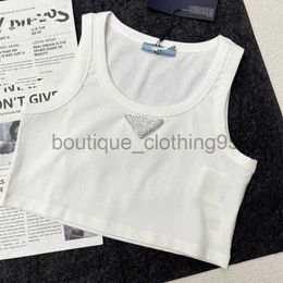 Kadın Tişört Tasarımcı T-Shirt Yeni Güney Yağ Çağı Kız Tarzı Azaltma Çok Yönlü Yüksek Ayar Kristal Elmas Ters Üçgen Dekoratif Kısa Tank Tops Tees