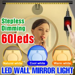 Makeup Mirror Light LED Wall Lamp USB Powered Vanity Light Bathroom Cabinet Bulb Interior Wall Lampada Vanity Lighting Fixtures