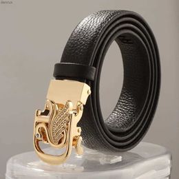 Belts 2024 Fashion Swan Buckle Luxury Designer Brand Belt for Women Leather Strap Dress Jeans Decoration Accessories Christmas GiftL240409