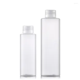 Storage Bottles 100ML 200ML Empty Clear Screw Lid Plastic Frost Bottle Refillable Travel Kit Cosmetic Packaging Container 30Pieces/Lot