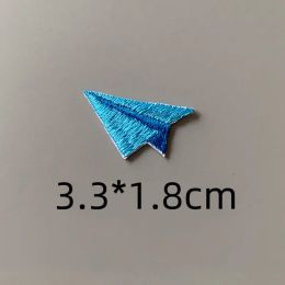 Paper Aeroplane Embroidery Self-adhesive Patches For Clothing Parches Para Coser Applique On Phone Case Bag DIY Handmade Jewellery