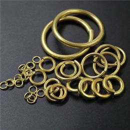 20pcs Solid Brass Open O Ring Seam Round Jump Ring Garments Shoes Leather Craft Bag Jewellery Findings Repair Connectors