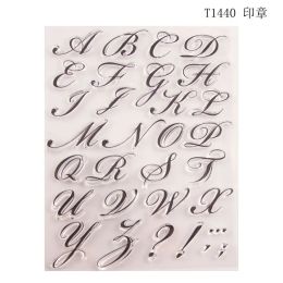 Letter Alphabet Transparent Silicone Clear Rubber Stamp Sheet Cling Scrapbooking DIY