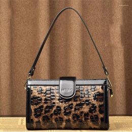 Shoulder Bags Leopard Print Women's Bag Luxurious Handbag Genuine Leather Fashionable Crossbody