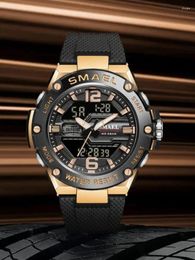 Wristwatches Fashion Men Watch Clock 50M Waterproof LED Digital Auto Date Alarm Clocks 8033 Sport For Men's