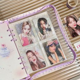 A5 Laser Butterfly 3 Inch Photo Album Inner Sleeves Kawaii A5 Binder Refill Pockets Sleeves Mini Stickers Photocard Name Card