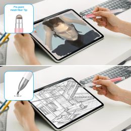 Tenmtoo 2 in 1 Stylus Touch Pen for Tablet High Sensitivity iPad Pencil with Disc& Fibre Tips for iPad Samsung Xiaomi Tablet Pen