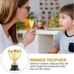 8/10/16/20pcs Mini Plastic Gold Reward Trophy Cup Soccer Medals Prize Cup Early Educational Toys Football Gifts