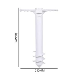 3/5 Spin Beach Umbrella Stand with Hook Spike Auger Keep Holder Adjustable Sunshade Bracket Windproof Outdoor Travel Accessories