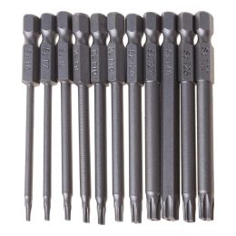 K1KA 11/12pcs Tamper Proof Security Drill Bit Set Torx Screwdriver Flat for Head 1/4" Bits Driver