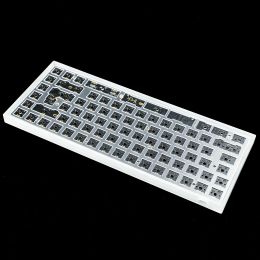 Accessories 75% 84 PC Plate Polycarbonate ANSI ISO Layout For KBD75 YMD75 V1 V2 V3 PCB Case 75V3 Mechanical Keyboard Laptop Keyboards
