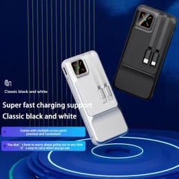 20000mAh Digital Display Power Bank Comes With 2 Wires Large Capacity PowerBank Mobile Phone External Battery For Phone New