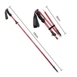 Folding Trekking Poles Durable Lightweight Collapsible Trekking Pole for Women Men Adjustable Non-slip Hiking Pole with High