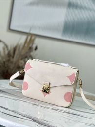 Designer Luxury Pochette MM M45773 Creme pink Leather Crossbody Shoulder Bag 7A Best Quality