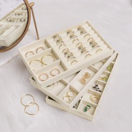 28Styles Velvet Jewelry Box Display Tray Drawer Storage Jewellery Holder For Ring Earrings Necklace Bracelet Soft Organizer Case