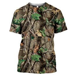 Summer New Outdoor Hunting Camouflage T-shirt Men 3d Print Summer Cool Military Tops