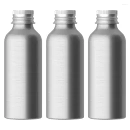 Storage Bottles 3 Sets Lotion Travel Container Aluminium Bottle Empty Perfume Sub Pearlescent Shampoo Dispenser Screw Lids
