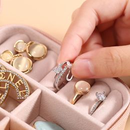 Portable Women Jewellery Box Organiser Display Bridesmaid Travel Portable Jewellery Earring Packaging Boxes Proposal Wedding Gift