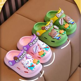 Children's Slippers Summer Girls Cute Soft Anti-skid Sandals for Kids Baby Hole Shoes Boys House Beach Slippers