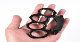 Four Fingers Brand ARIVAL Hard alloy Black KNUCKLES DUSTER BUCKLE Male and Female Selfdefense Knuckle clasp TT033531895