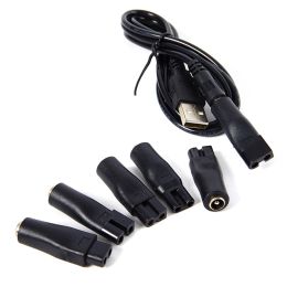 5V USB Charger Cord Replacement, USB Adapter Charger Cable DC Converter For Shaver Hair Clipper DC5.5* 2.1mm Power Supply 1 Set