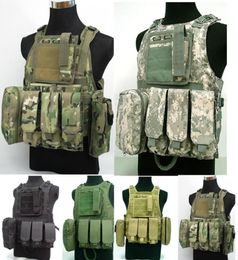 Hunting Jackets combat vests 5 Colour for chooes US Marine Assault Plate Carrier Vest Digital ACU Camo Tactical Vest4662344