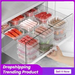 Storage Bottles Complementary Food Box Transparent Compartment Fresh Container Refrigerator Freezer Organisers Large Capacity Portable