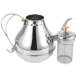 Mugs Thicken Metal Tea Pot With Strainer Kitchen Water Kettle Stainless Steel Gadget